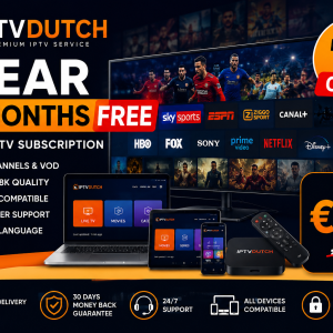 12 MONTHS IPTV SUBSCRIPTION +2 Months Free